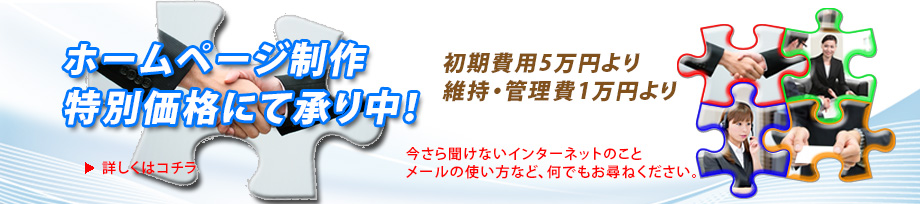 ホームページがこの価格で作れます